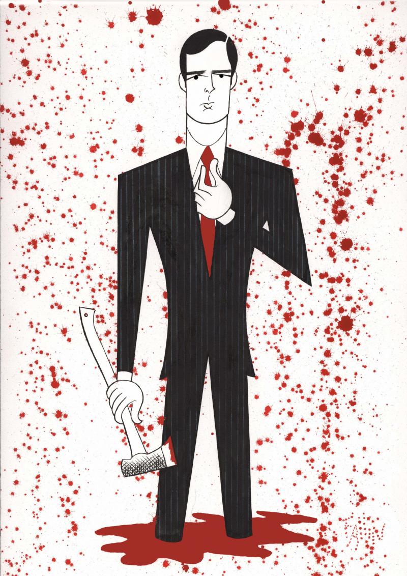 BWW Exclusive: Ken Fallin Draws the Stage - Benjamin Walker in AMERICAN PSYCHO Image