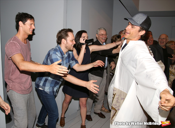 Alex Michael Stoll with Benjamin Walker, Theo Stockman and Jennifer Damiano  Photo