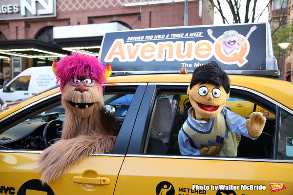  Trekkie Monster drives a New York City 'Avenue Q'  Taxi with Princeton as his passen Photo