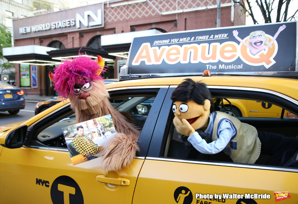   Trekkie Monster, showing off the new Taxi driver calendar while  drives a New York  Photo