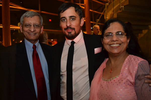 Nehal Joshi (center) with his parents Photo