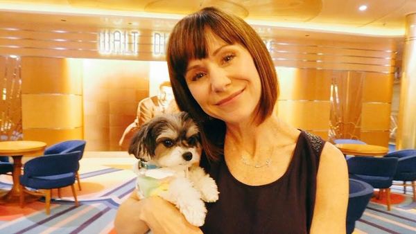 Photo Flash: Broadway's Susan Egan Poses with Tinkerbelle the Dog Aboard the Disney Magic Image