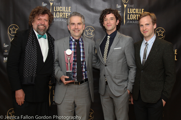 Oscar Eustis, George Brant, Michael Urie and Ryan Spahn Photo