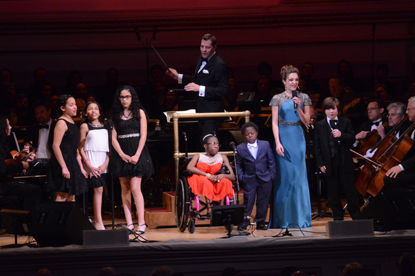 Steven Reineke, Laura Osnes, Marcus D'Angelo and The Kids of Ronald McDonald House Photo