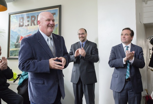 Patrick Flick, Brian Isaac Phillips, and Mayor John Cranley Photo