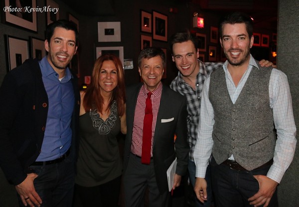 Drew Scott, Victoria Shaw, Jim Caruso, Erich Bergen and Jonathan Scott Photo