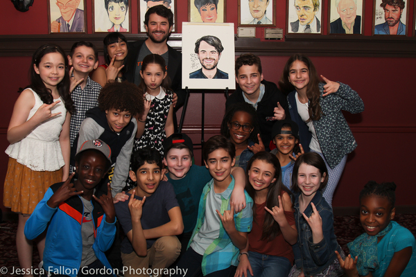 Alex Brightman and the kids of School of Rock Photo
