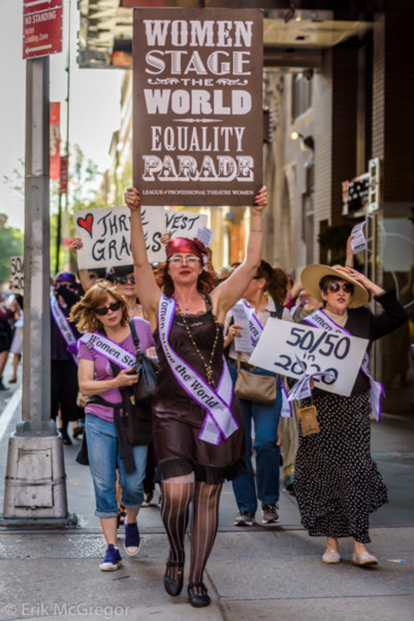 Photo Flash: The League of Professional Theatre Women Lead Equality March Through Times Square Image