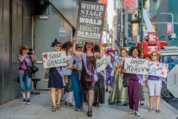 Photo Flash: The League of Professional Theatre Women Lead Equality March Through Times Square Image