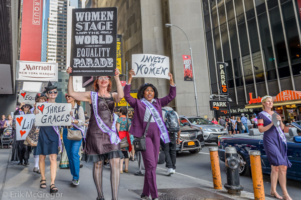 Photo Flash: The League of Professional Theatre Women Lead Equality March Through Times Square Image