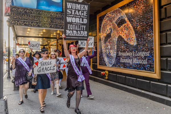 Photo Flash: The League of Professional Theatre Women Lead Equality March Through Times Square Image