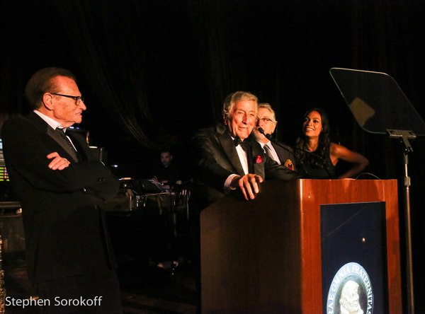 Larry King, Tony Bennett, Robert De Niro, Rosario Dawson Photo