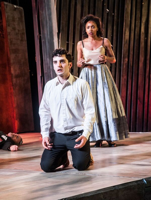 Joey Santia in the title role of Hamlet and Simone Moore as his mother Queen Gertrude Photo
