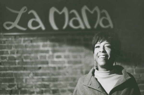 Ellen Stewart at La MaMa in the late 1960s. Photographer unknown. Photo