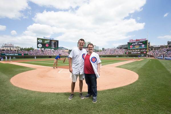 Photo Flash: THE BOOK OF MORMON's Ryan Bondy Pitches, Sings National Anthem at Wrigley Field Image