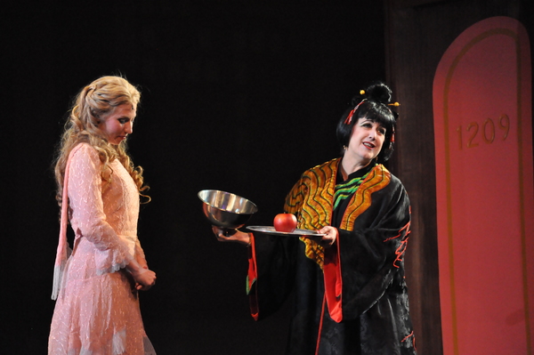 Caitlyn Oenbrink as Miss Dorothy (left) and Maryann Zschau as Mrs. Meers Photo