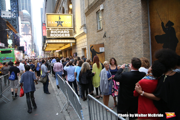 Photo Coverage: Fans Gather for Lin-Manuel Miranda's Final Performance in HAMILTON Image