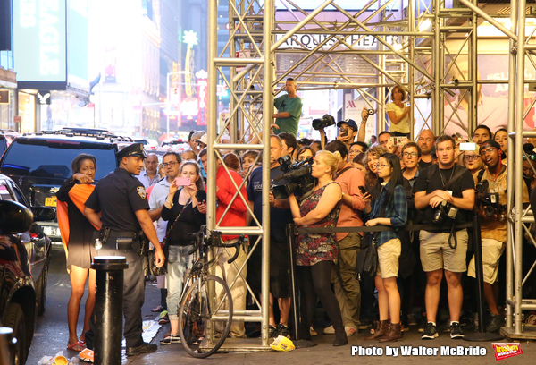 Photo Coverage: Fans Gather for Lin-Manuel Miranda's Final Performance in HAMILTON Image