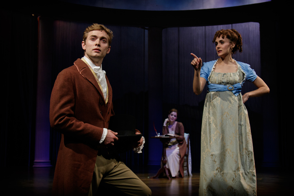 Caroline Bingley (Chrissy Albanese) and Mr. Darcy (Gregory Maheu) have two very diffe Photo