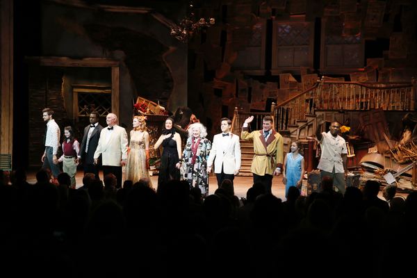 The cast take their bows at the curtain call for the opening night performance of "Gr Photo