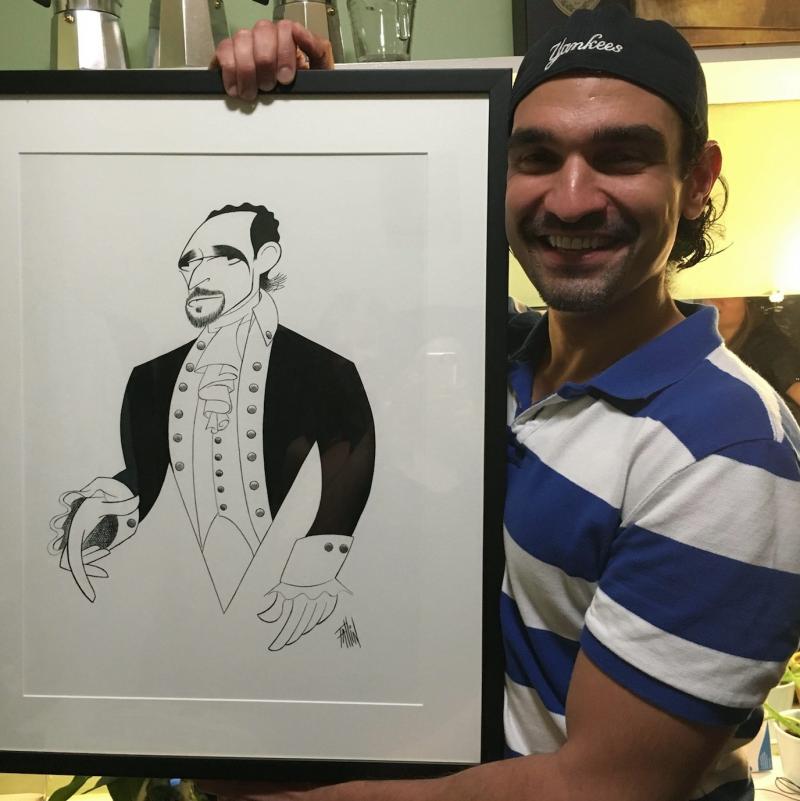 BWW Exclusive: Ken Fallin Draws the Stage - New HAMILTON Leading Man, Javier Munoz Image