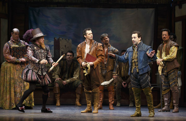 Edward Hibbert (in hat), Josh Grisetti (center), Rob McClure and the cast of SOMETHIN Photo