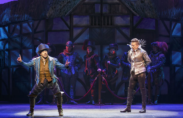 Rob McClure, Will Chase and the cast of SOMETHING ROTTEN! Photo