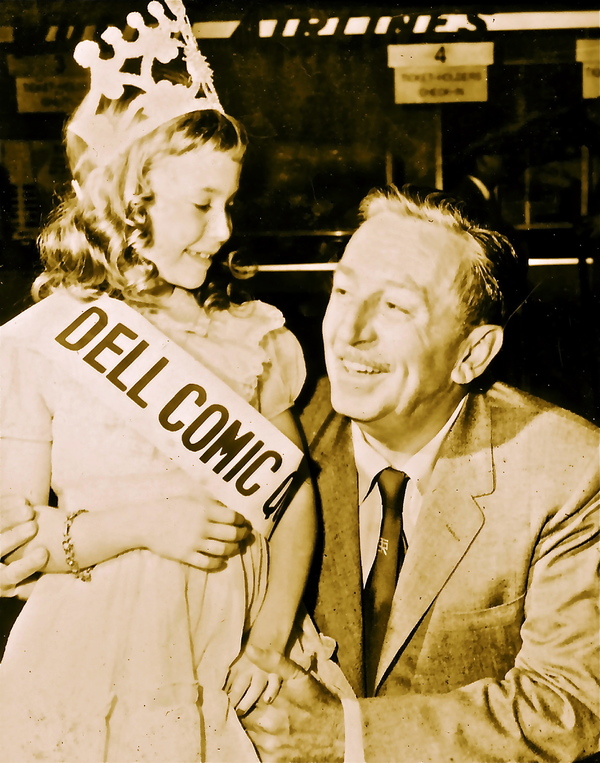 A young Dee Wallace with Walt Disney Photo