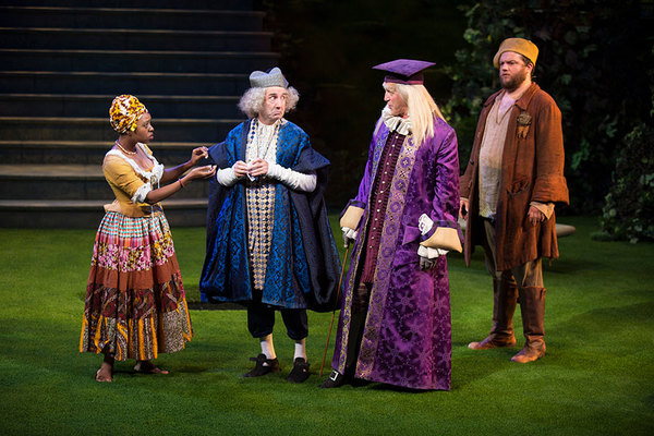 Makha Mthembu as Jaquenetta, Patrick Kerr as Sir Nathaniel, Stephen Spinella as Holof Photo