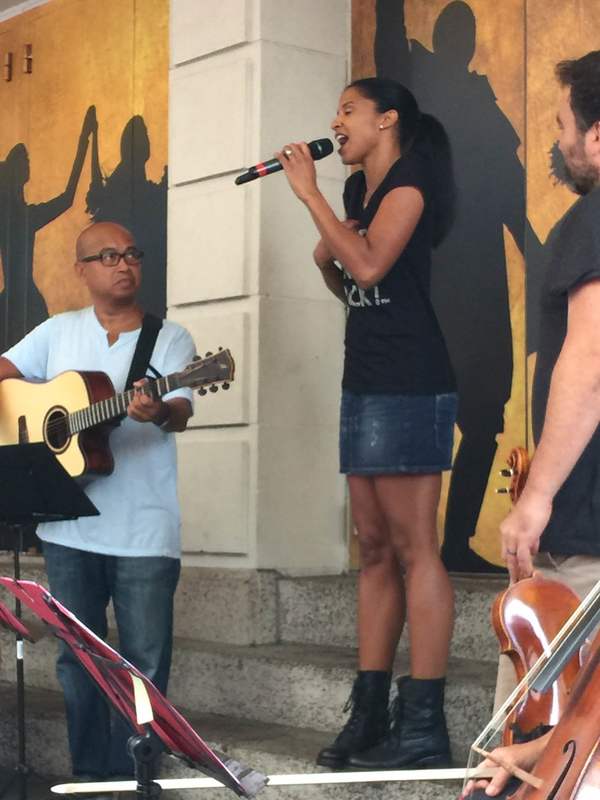 Photo Flash: Renee Elise Goldsberry Sends Off #Ham4Ham with Cut Song From HAMILTON Image