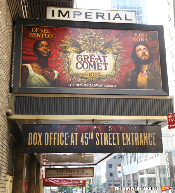 Theatre Marquee unveiling for 'Natasha, Pierre & The Great Comet of 1812' starring Jo Photo