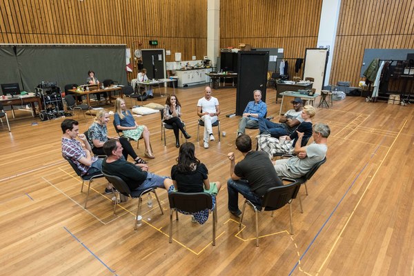 Photo Flash: The Cast of David Hare's New Play Rehearses THE RED BARN Image