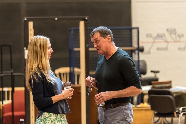 Photo Flash: The Cast of David Hare's New Play Rehearses THE RED BARN Image