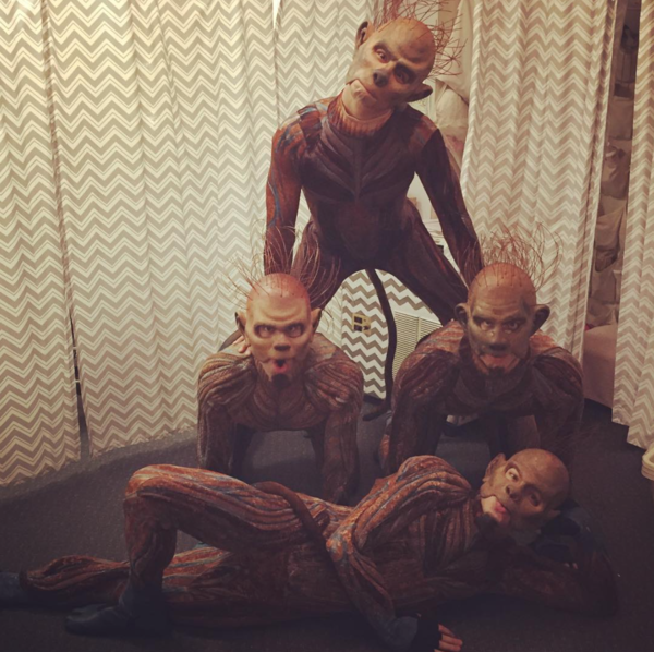 Photo Flash: The WICKED Monkeys Show Off Their Pyramid Skills, the CHARLIE Boys Go Pond Hopping, and More Saturday Intermission Pics! Image