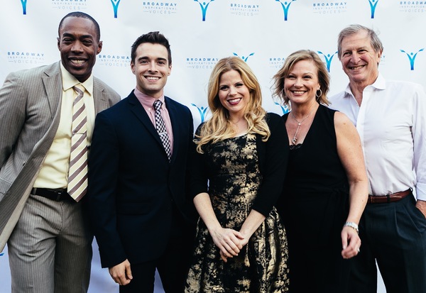 Michael McElroy, Corey Cott, Megan Hilty, Cynthia Vance and Bob Abrams Photo