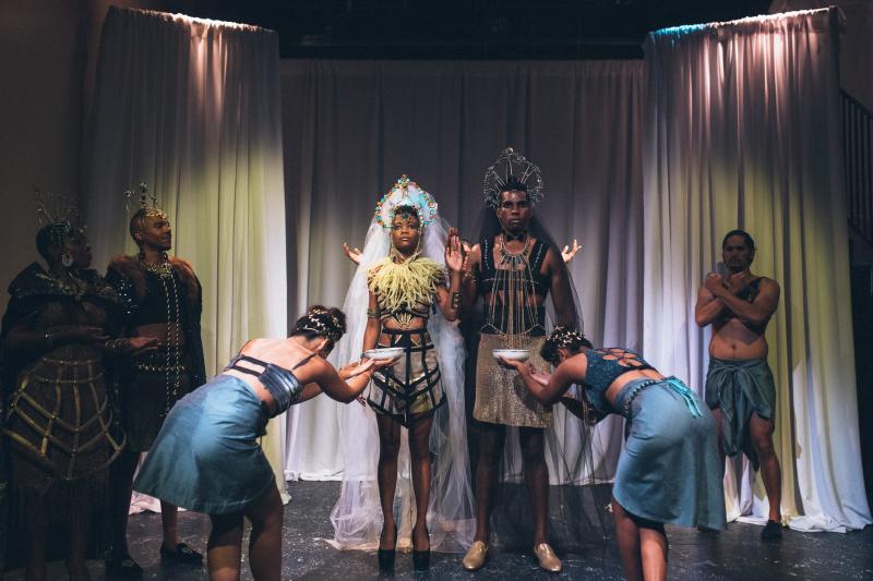 Review: Alien Charades in Gilded Armor in Forward Flux's THE WEDDING GIFT Image