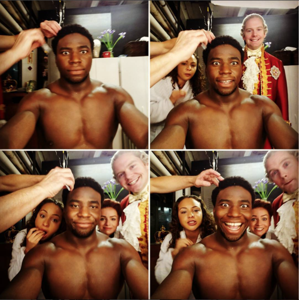 Photo Flash: The HAMILTON Cast Help Each Other Out, WICKED Monkeys Around, and More Saturday Intermission Pics! Image