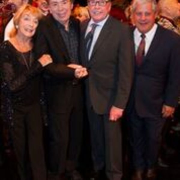 Gillian Lynne, Andrew Lloyd Webber, Michael Crawford and Cameron Mackintosh
 Photo