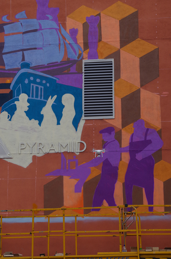Photo Flash: Wired Young Carers Design Pyramid Mural to Celebrate Town's Heritage Image