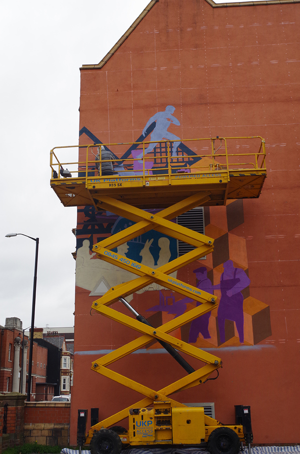 Photo Flash: Wired Young Carers Design Pyramid Mural to Celebrate Town's Heritage Image