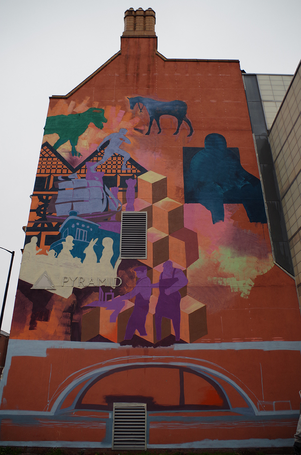 Photo Flash: Wired Young Carers Design Pyramid Mural to Celebrate Town's Heritage 