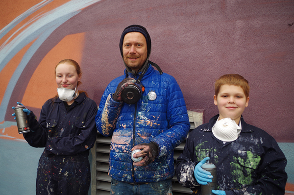 Photo Flash: Wired Young Carers Design Pyramid Mural to Celebrate Town's Heritage Image