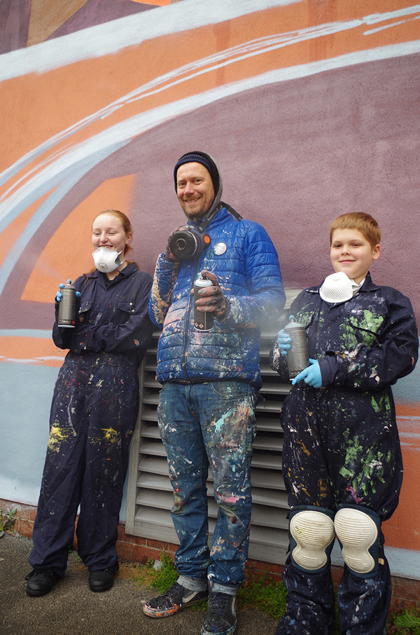 Photo Flash: Wired Young Carers Design Pyramid Mural to Celebrate Town's Heritage Image
