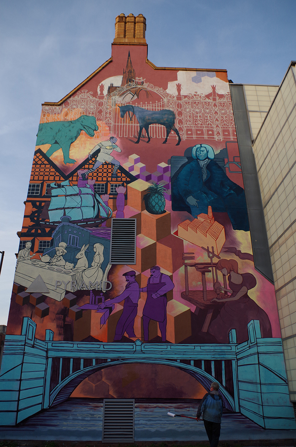 Photo Flash: Wired Young Carers Design Pyramid Mural to Celebrate Town's Heritage Image