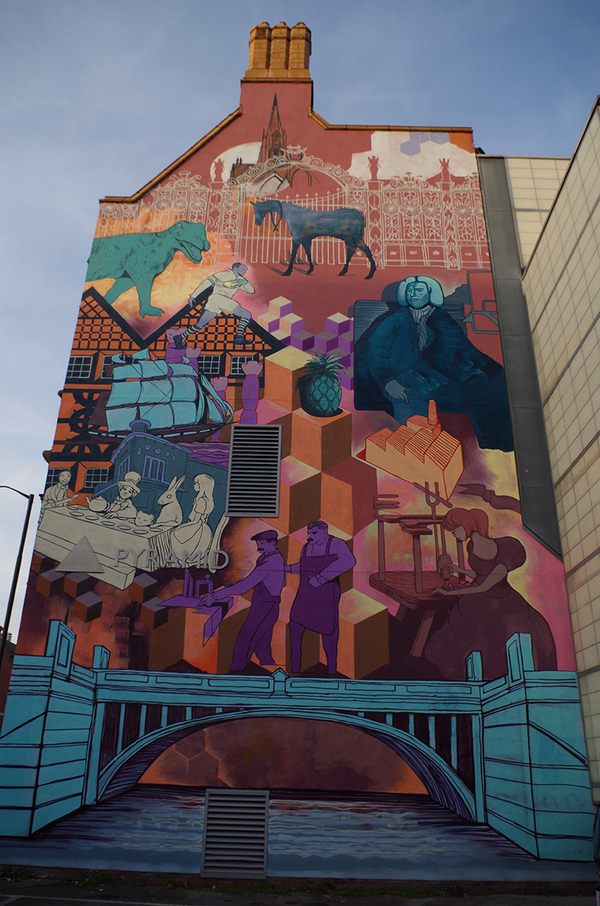 Photo Flash: Wired Young Carers Design Pyramid Mural to Celebrate Town's Heritage 