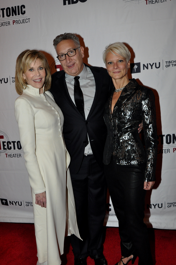 Jane Fonda, Moises Kaufman and Lauren Wainwright Photo