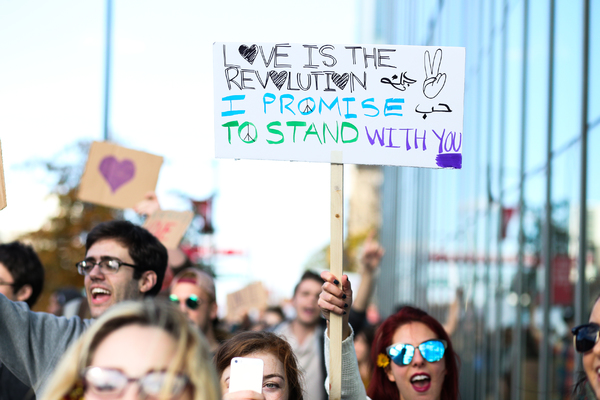Photo Flash: Temple University Students Use Broadway as Inspiration for Peaceful Protest in Reaction to Presidential Election Image
