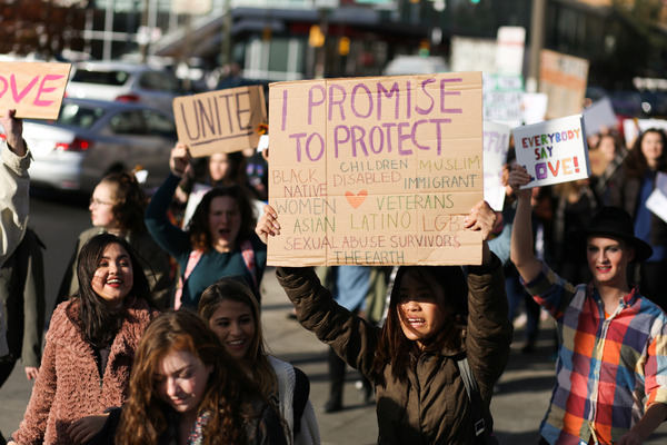 Photo Flash: Temple University Students Use Broadway as Inspiration for Peaceful Protest in Reaction to Presidential Election Image