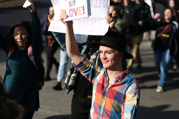 Photo Flash: Temple University Students Use Broadway as Inspiration for Peaceful Protest in Reaction to Presidential Election Image