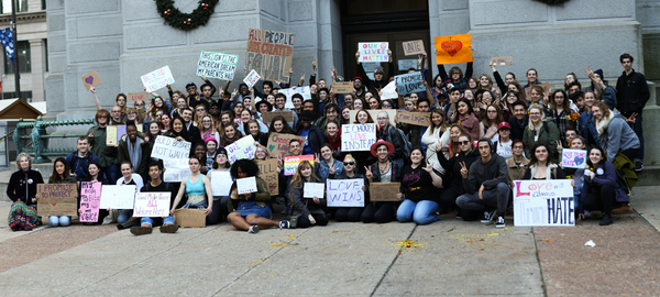 Photo Flash: Temple University Students Use Broadway as Inspiration for Peaceful Protest in Reaction to Presidential Election Image
